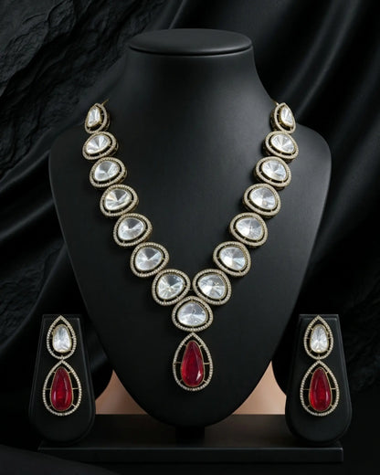 Prisha Uncut Kundan Imperial Set Zestro