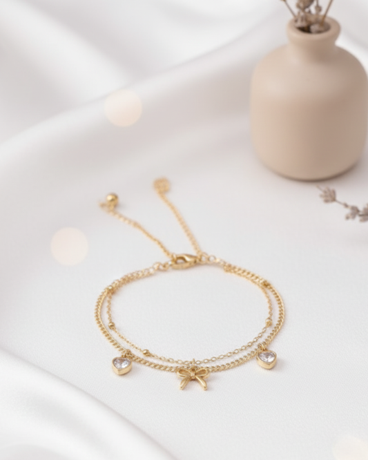 Chic Bow Crystal Bracelet