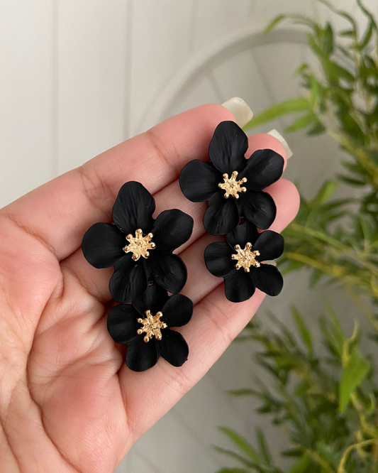 Dual Flower Earrings