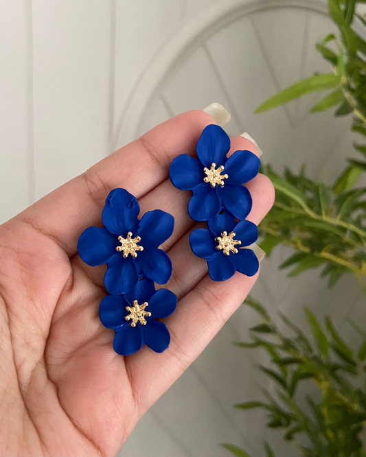 Dual Flower Earrings