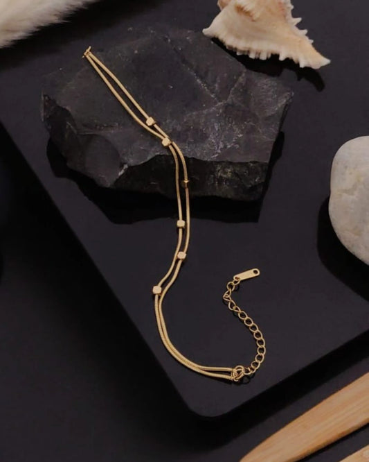 Duet Chain Layered Bracelet Zestro