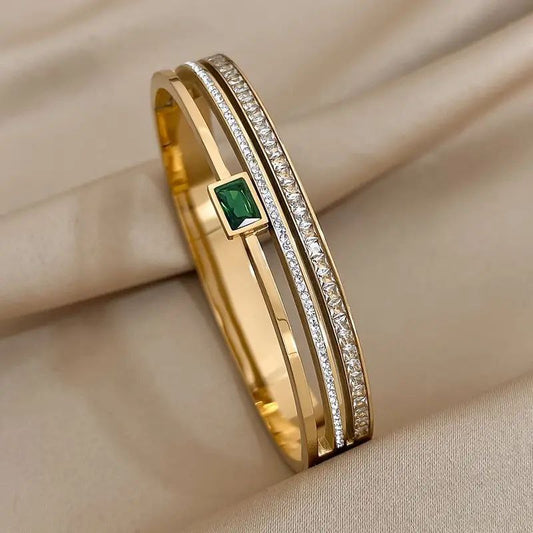 Emerald Gemstone Bracelet