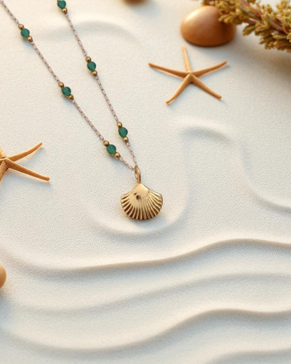 Emerald Golden Tide Neckpiece