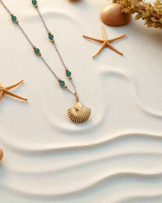 Emerald Golden Tide Neckpiece