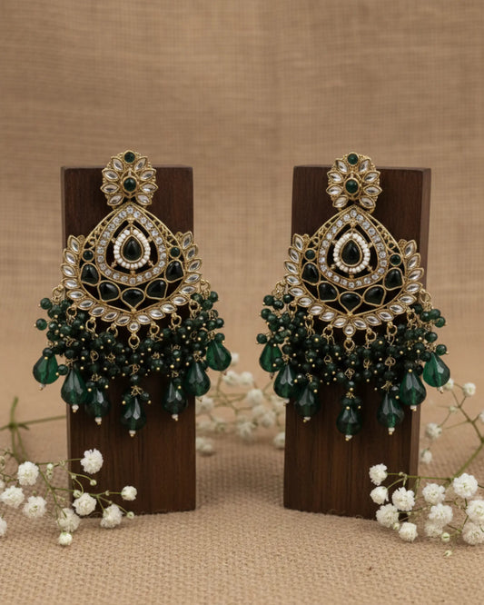 Emerald Jhumki Earrings Zestro