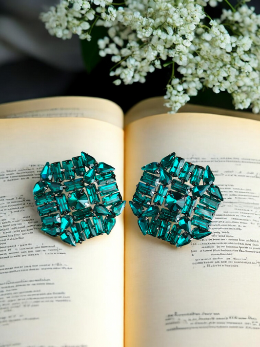 Emerald Prism Studs