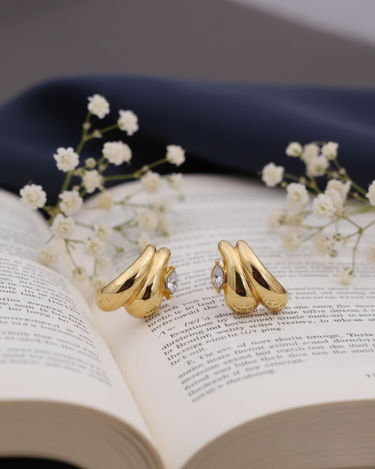 Golden Swirl Studs