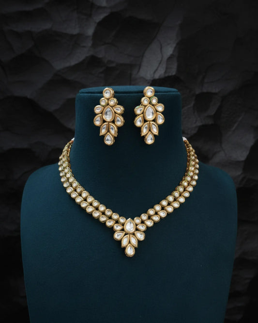 Graceful Glint Kundan Set Zestro