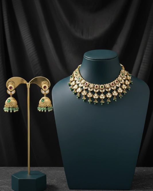 Ishu Polki Bloom Necklace Set Zestro