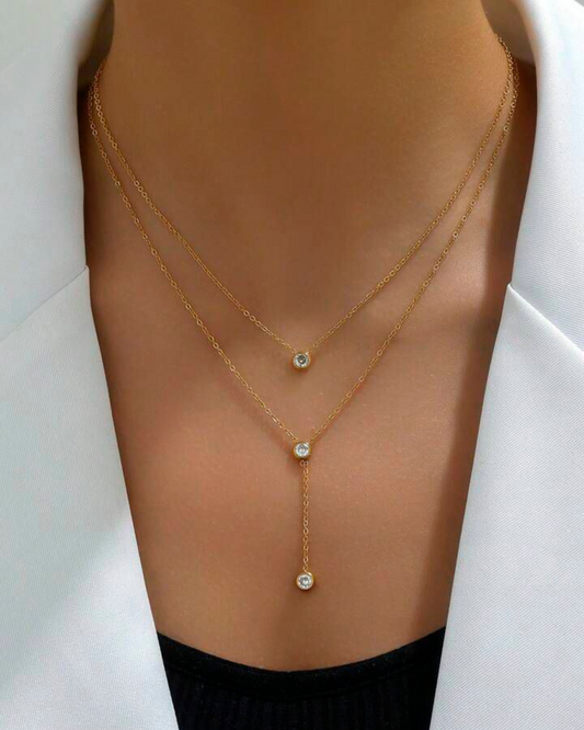 Layered Solitaire Necklace