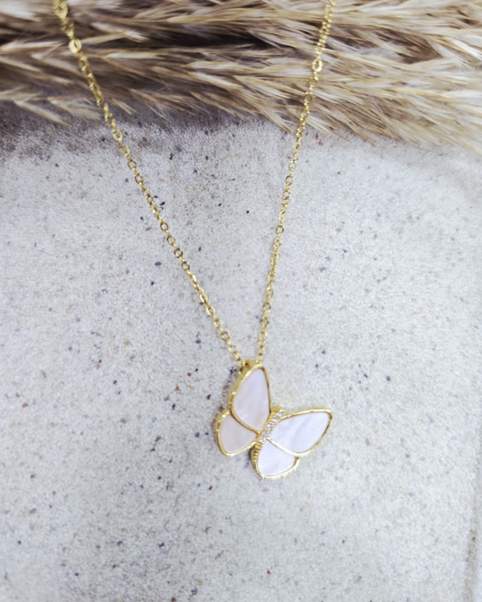 MOP Butterfly Necklace