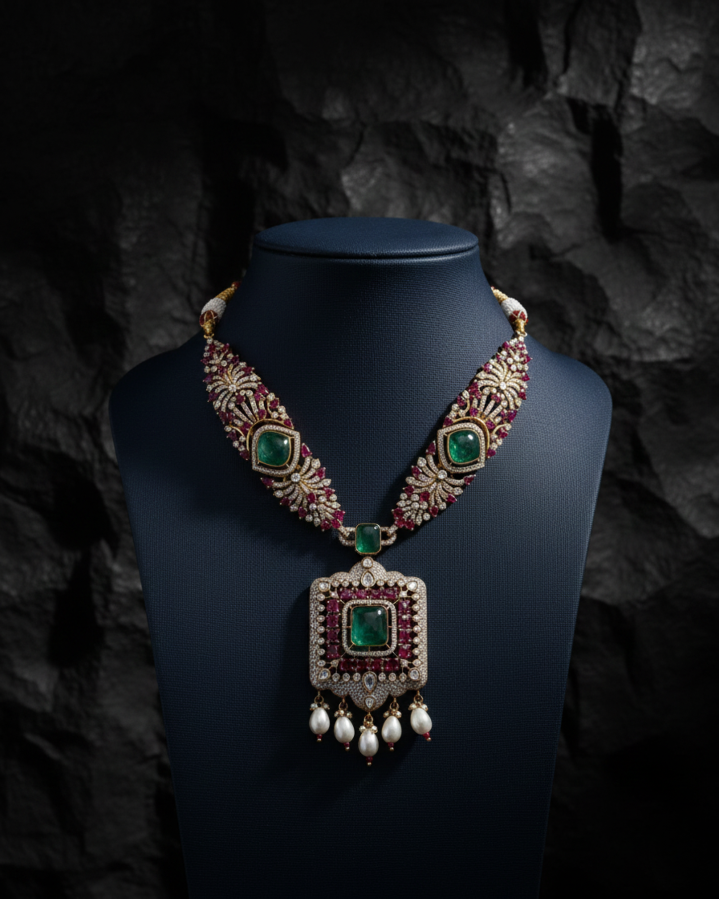 Maharaja Crest Necklace Set