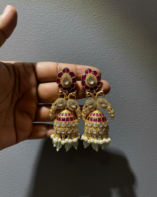 Mayura Jhumka Earrings