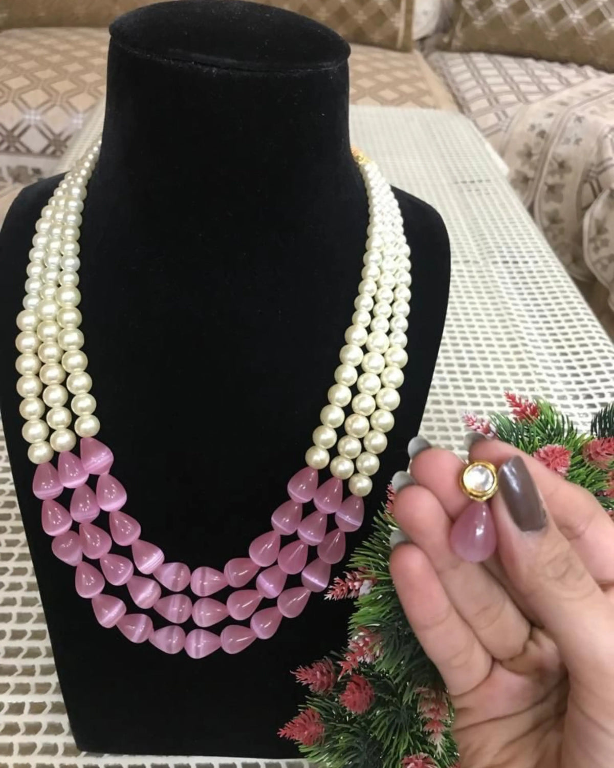 Meher Mala Indian Gold Beaded Necklace Zestro