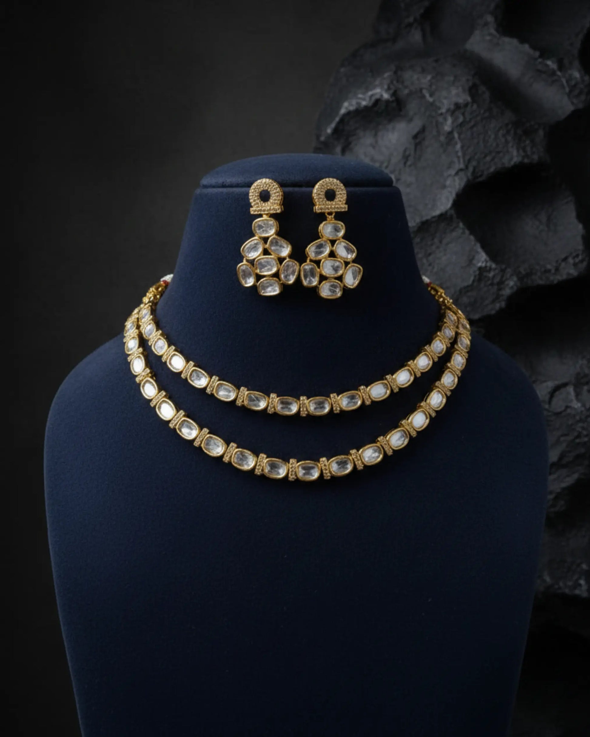 Mossinate Kundan Two Layered Necklace Zestro
