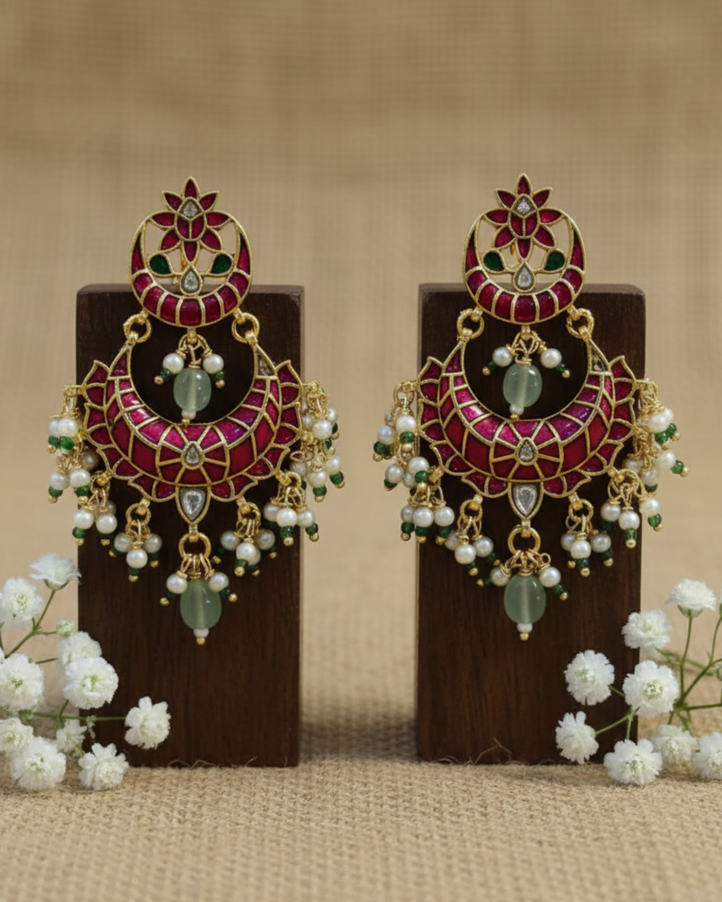 Naazya Handmade Meenakari Earrings