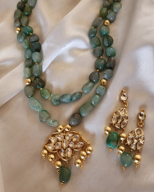 Neelima Beaded Kundan Set