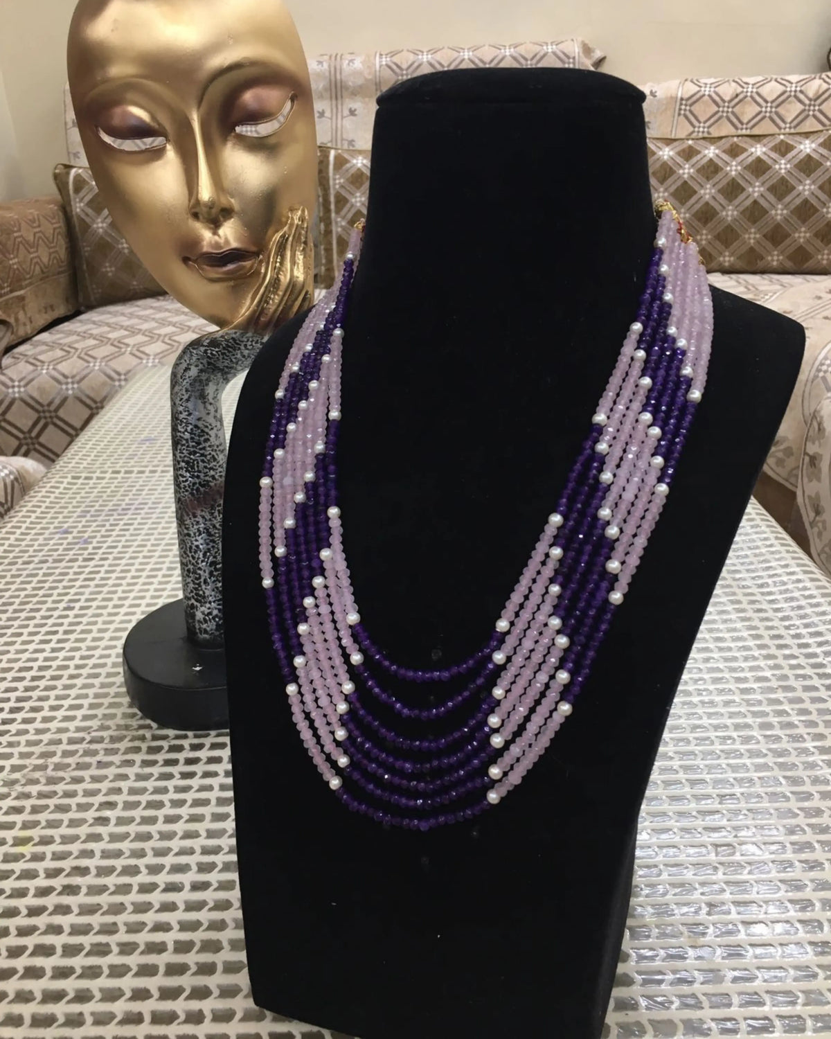 Onyx Seven Layered Mala Zestro