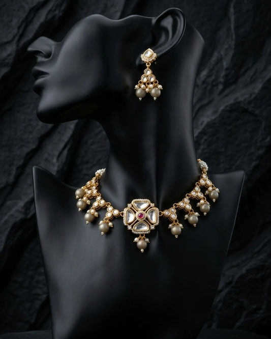 Padmika Pearl Choker Set Zestro