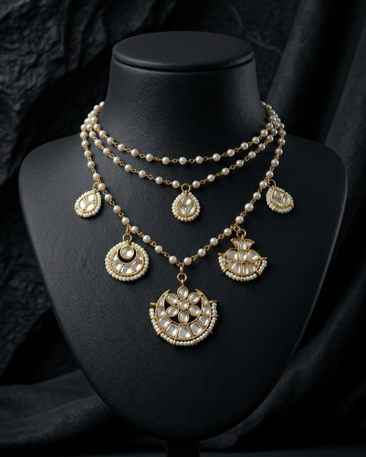 Pearl Charm Layered Necklace