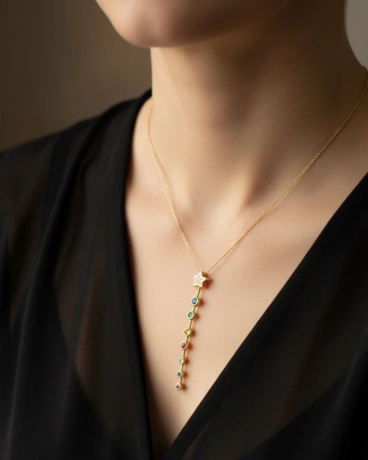 Rainbow Cascade Necklace Zestro