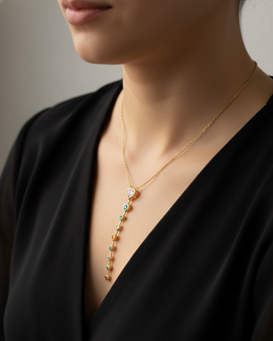 Rainbow Cascade Necklace