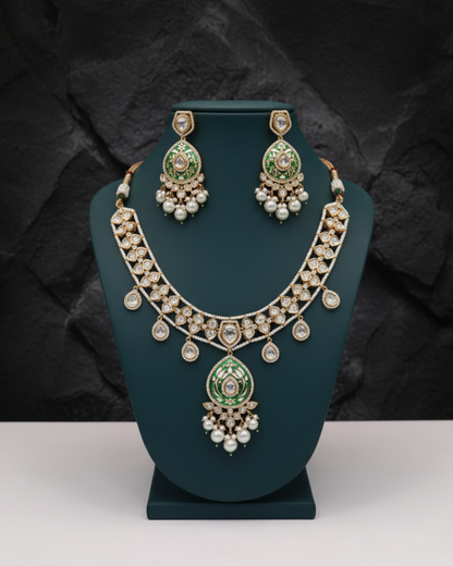 Rajputana Enamel & Polki Choker