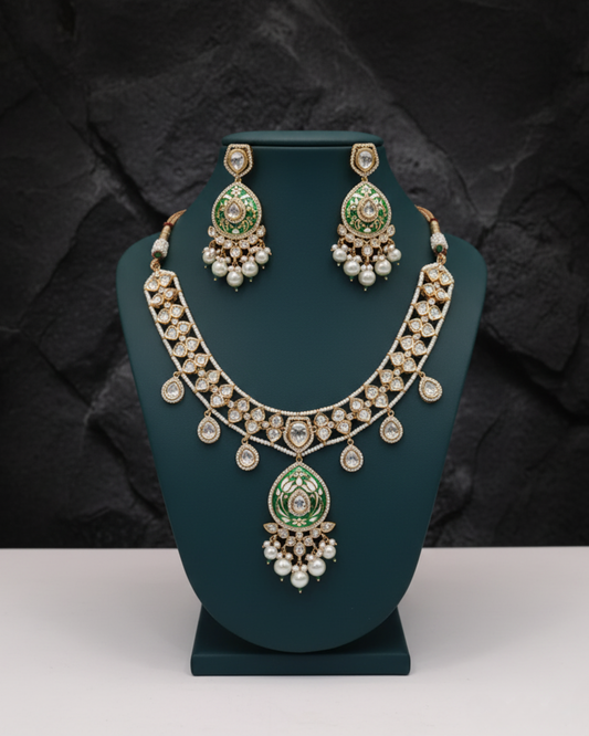 Rajputana Enamel & Polki Choker