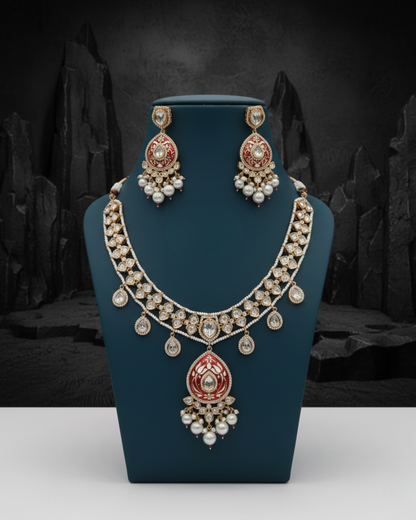 Rajputana Enamel & Polki Choker