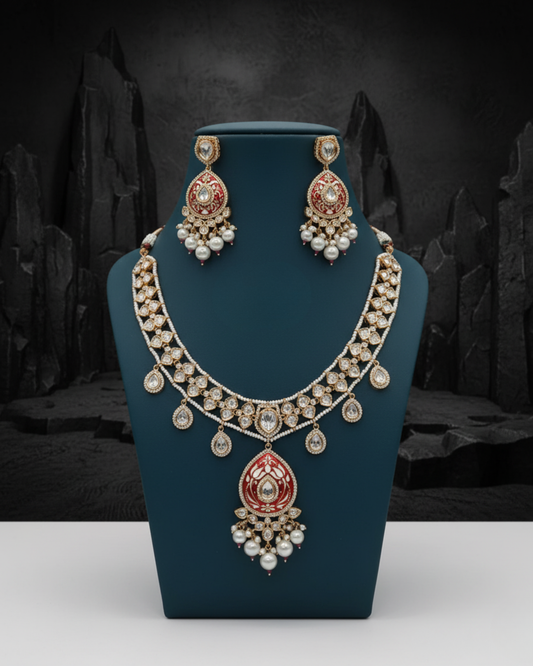 Rajputana Enamel & Polki Choker