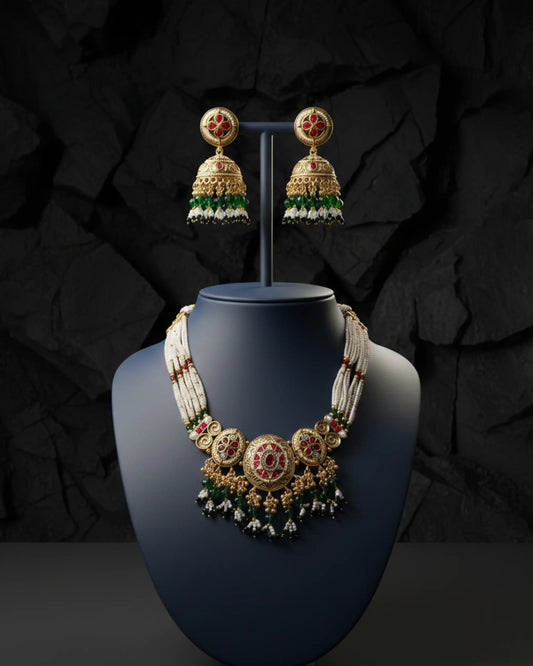 Rajshree Ratna Heritage Necklace Set Zestro