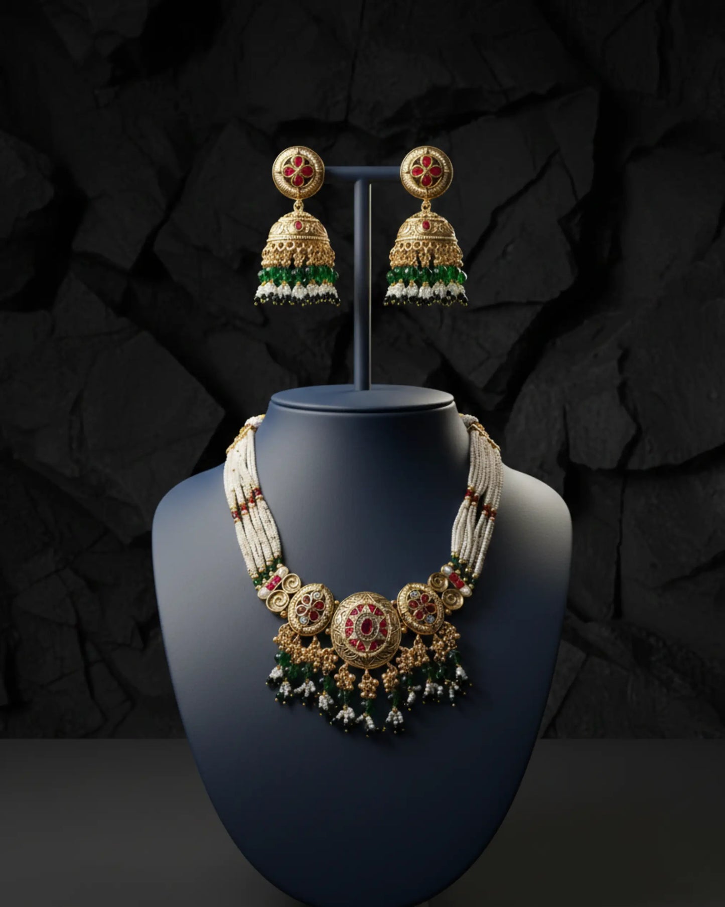 Rajshree Ratna Heritage Necklace Set Zestro