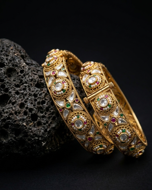 Rajwada Noor Kundan Bangles