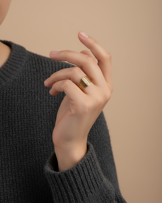 Regal Stripe Ring