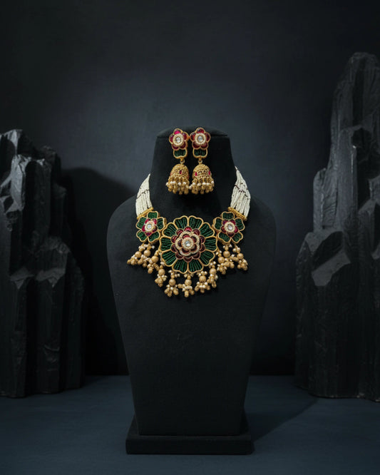 Rose Petal Necklace Set Zestro