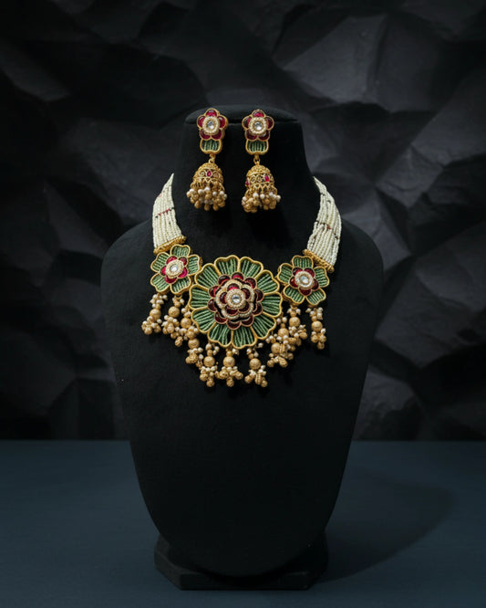 Rose Petal Necklace Set Zestro