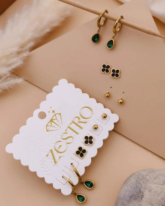 Royal Charm Studs & Hoops Combo Zestro