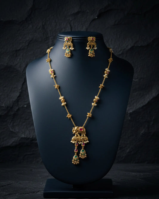 Royal Elephant Charm Long Set Zestro