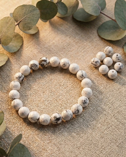 Snow Calm Howlite Bracelet Zestro