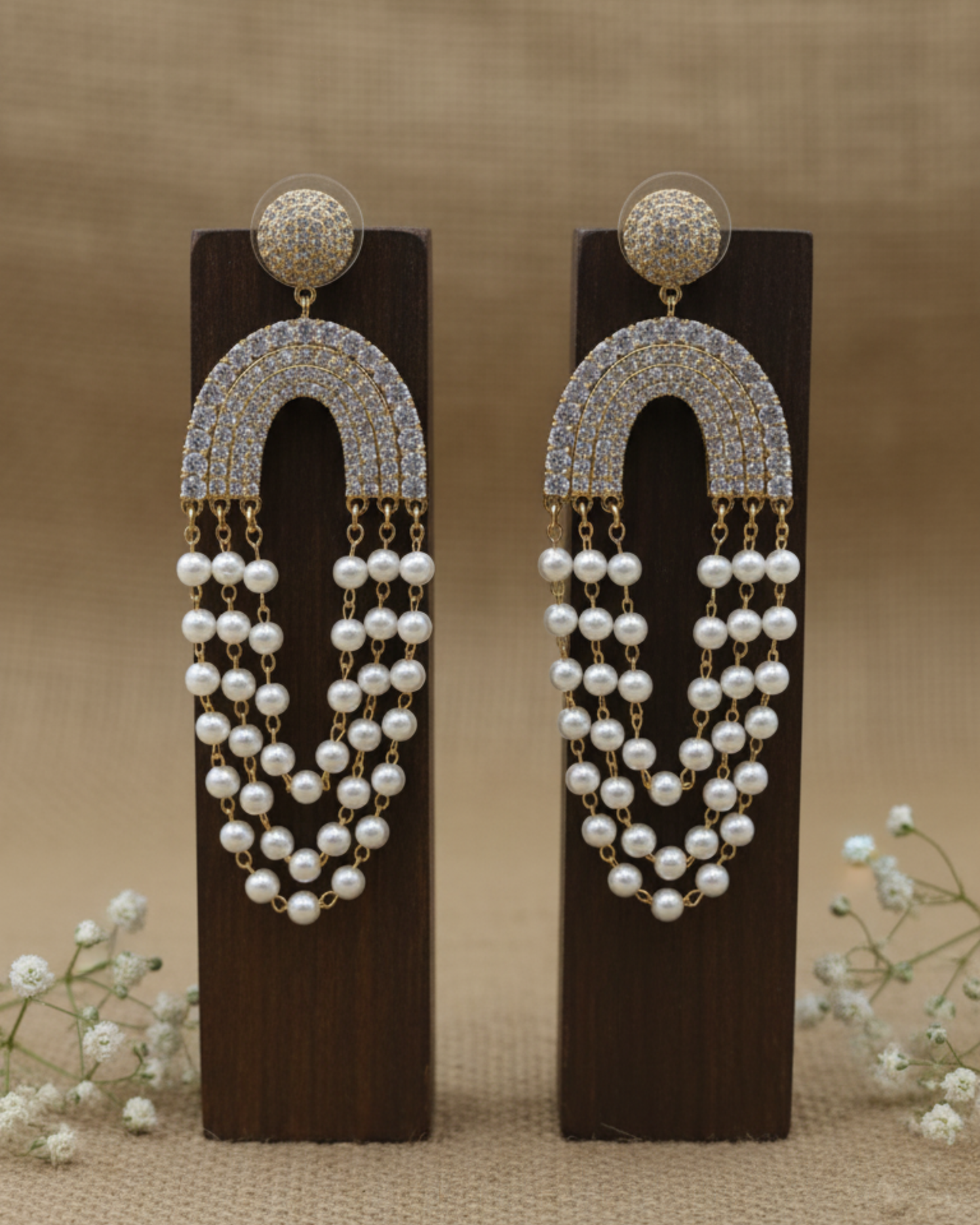 The Cascade Pearl Chandelier Earrings