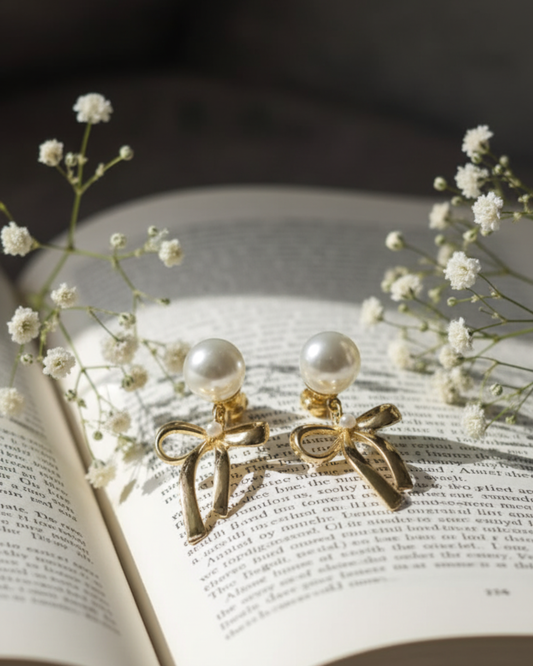 The Golden Bow Pearl Drops