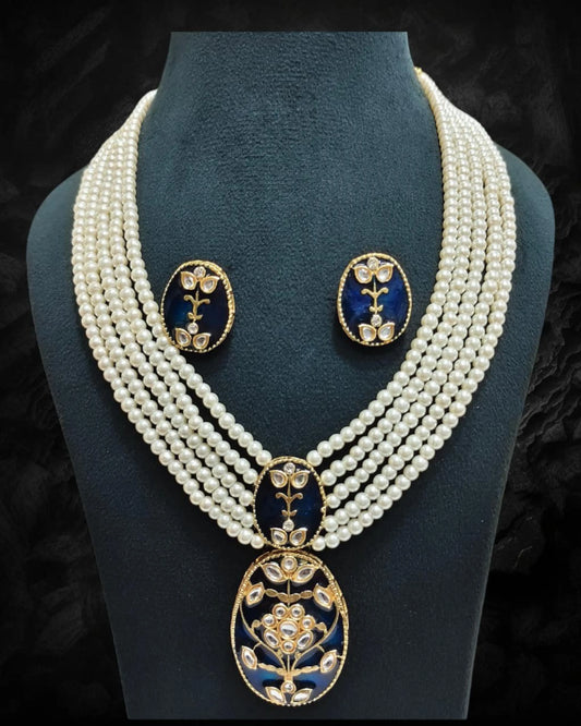 Vintage Meena-Kari Pearl Necklace Zestro