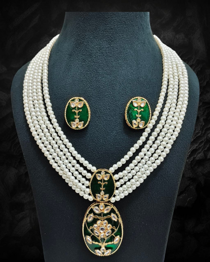 Vintage Meena-Kari Pearl Necklace