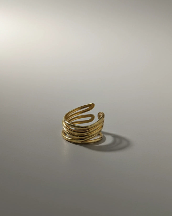 Wrap Gold Adjustable Ring Womens Jewellery Zestro