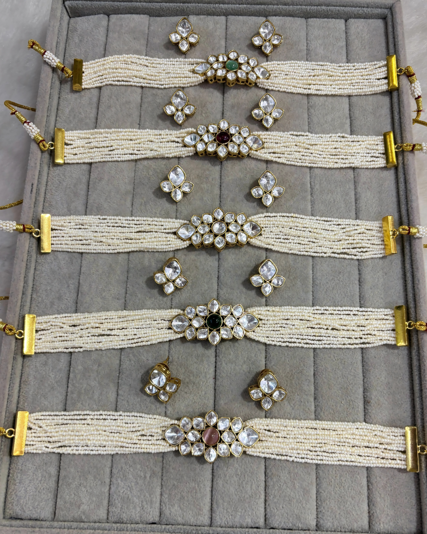 Aabha Pearl Kundan Choker Set