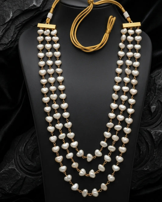 Aabira Pearl 3 -Layered Necklace Zestro