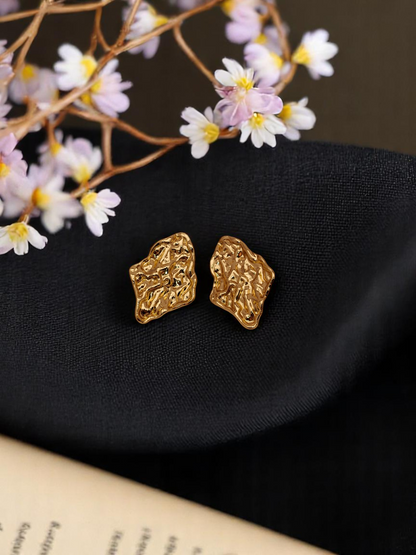 Molten Gold Textured Studs