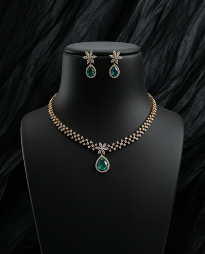 Neerja Blossom AD Necklace Set