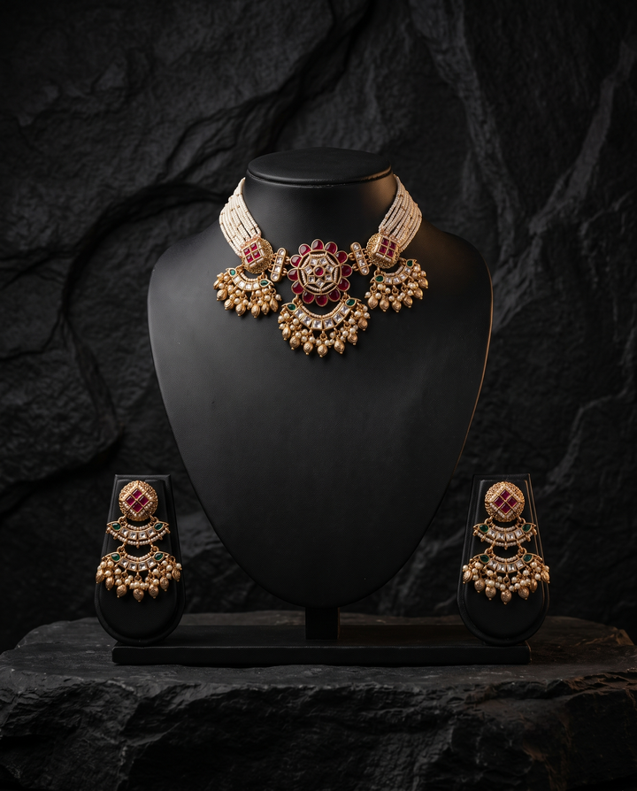 Aadhira Heritage Kundan Choker Set