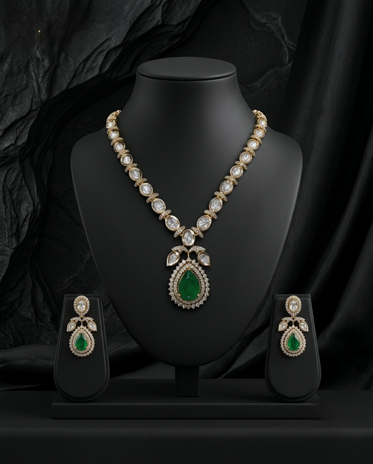 Aaradhya Teardrop Necklace Set